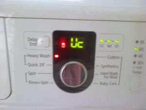 UC-fejl i en Samsung-vaskemaskine: hvad skal gøre, og fikser det?