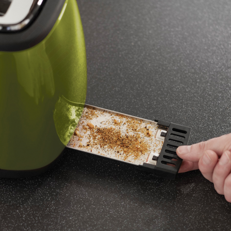 Kā mazgāt tosteri iekšpusē no drupatas un kvēpiem