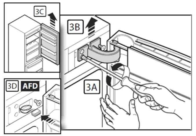 Kaip pakeisti šaldytuvo duris į kitą pusę skirtinguose modeliuose - būtini įrankiai ir instrukcijos