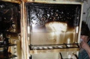 Kan kylskåpet explodera eller eldas - eldorsaker och sätt att undvika fara
